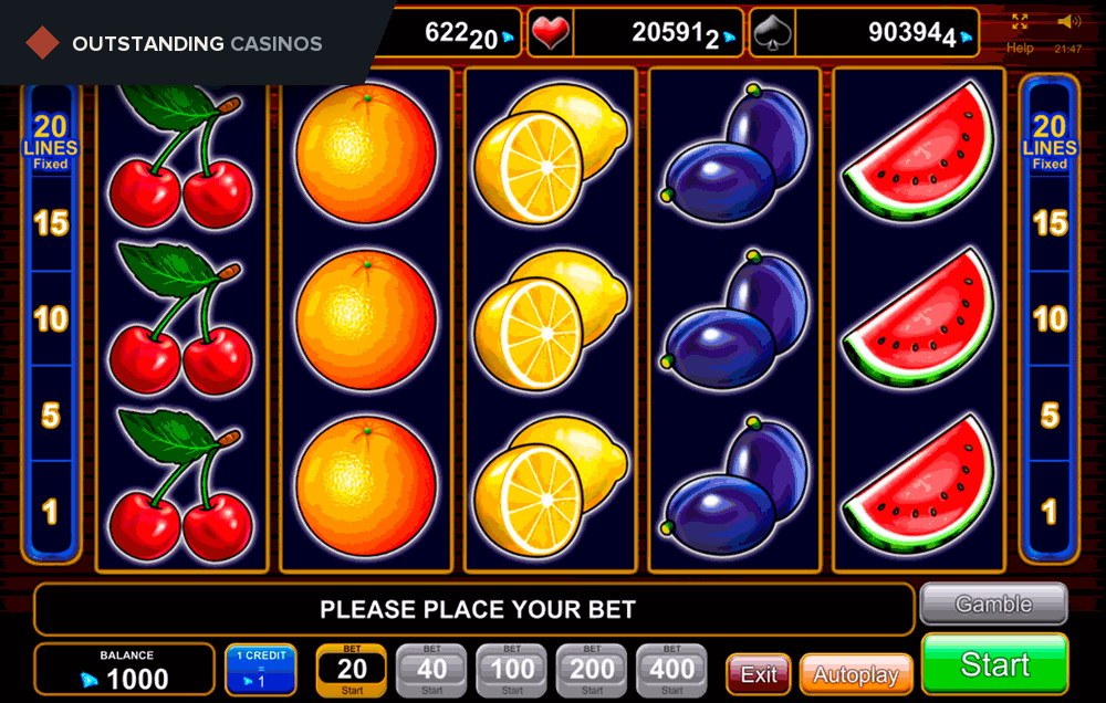 Play 20 Super Hot Slot Game by EGT