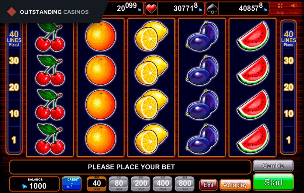 Play 40 Super Hot Slot Game by EGT For Free