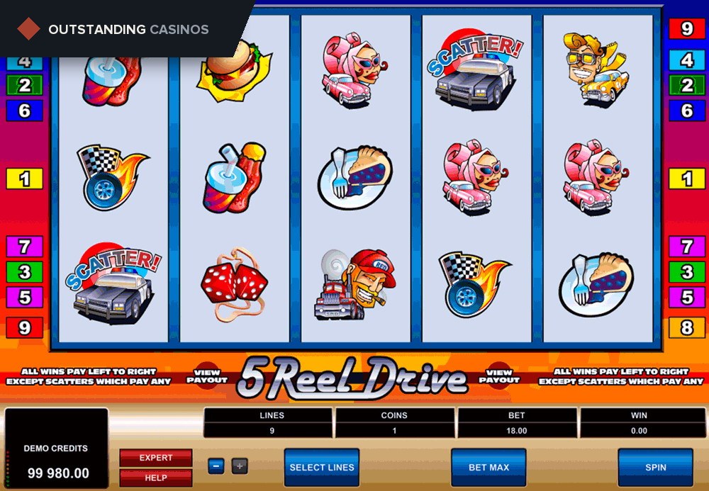 Play 5 Reel Drive by Microgaming