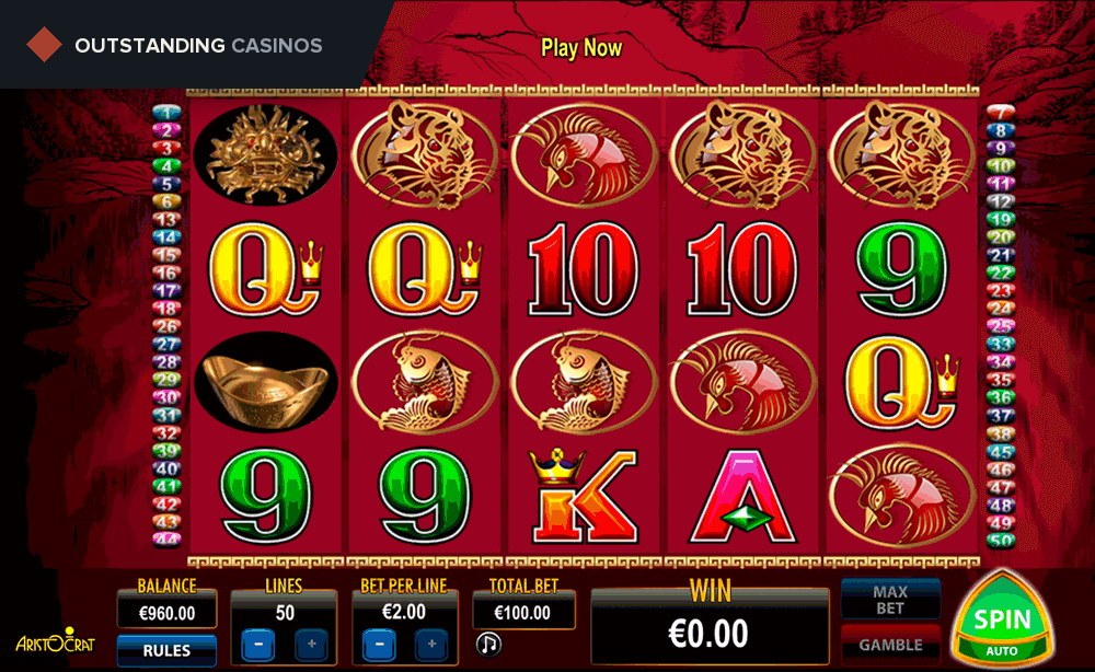 Play 50 Dragons By Aristocrat Info