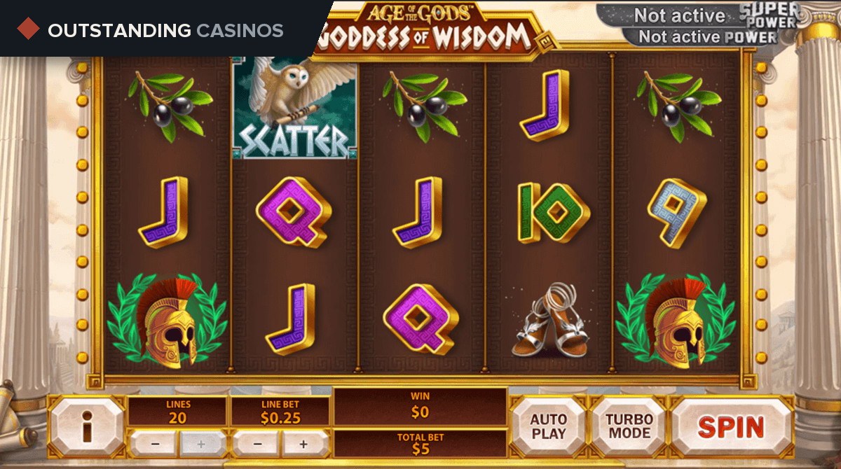 Play Age of the Gods: Goddess of Wisdom Slot by PlayTech For Free