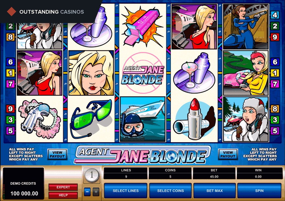 Play Agent Jane Blonde by Microgaming