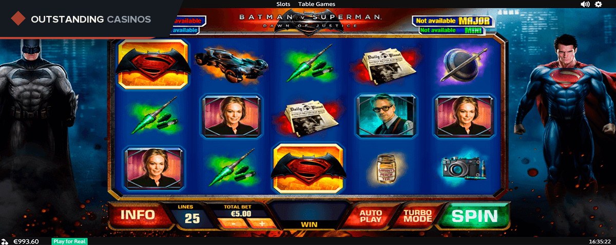 Play Batman vs Superman By PlayTech