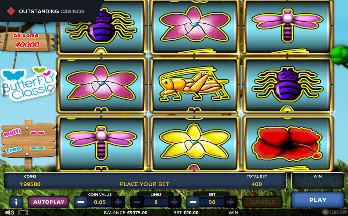 Play Butterfly Classic By Zeus Play
