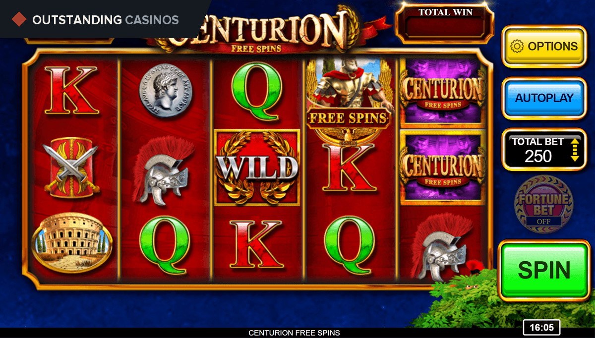 Play Centurion Free Spins By Inspired Gaming