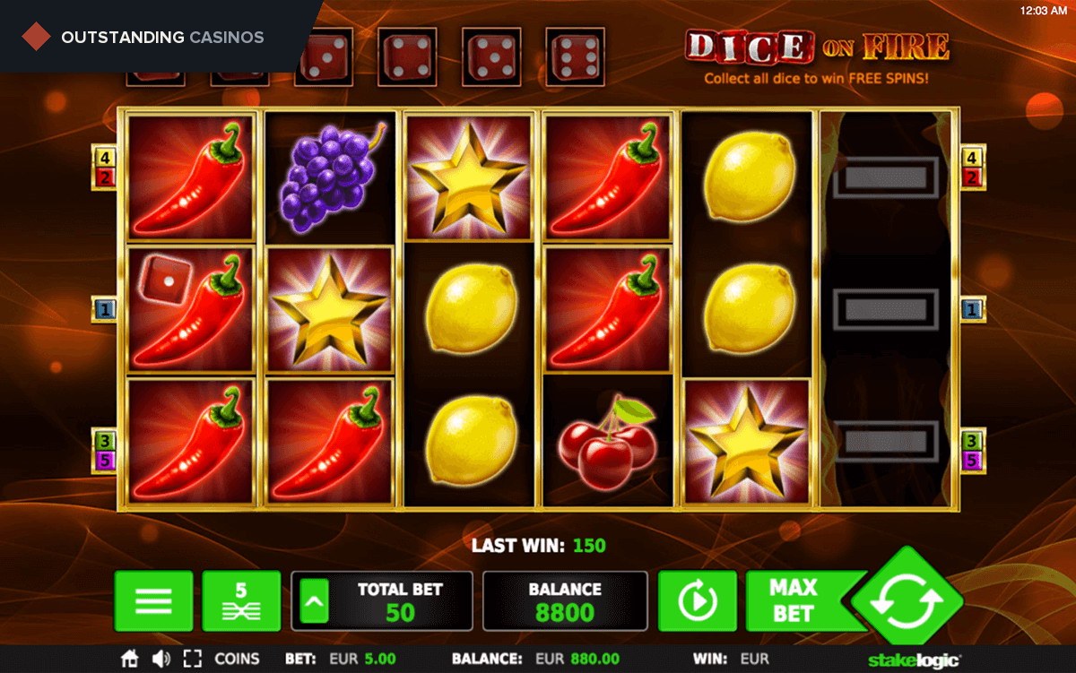 Play Dice on Fire By Stake Logic