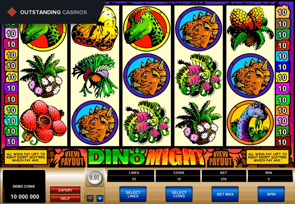 Play Dino Might by Microgaming
