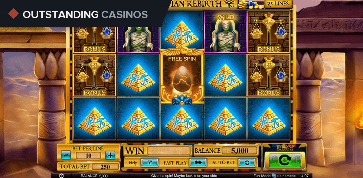 Play Egyptian Rebirth By Spinomenal