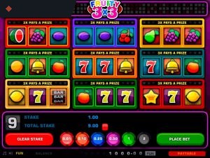 Fruity 3×3 By 1X2gaming