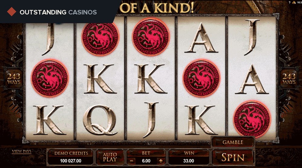 Play Game of Thrones (243 Ways) by Microgaming