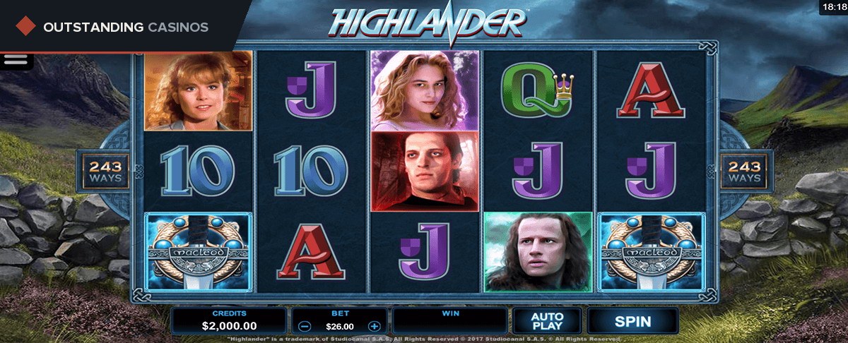 Play Highlander by Microgaming