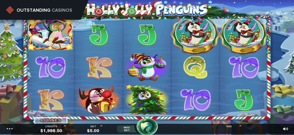 Play Holly Jolly Penguins by Microgaming