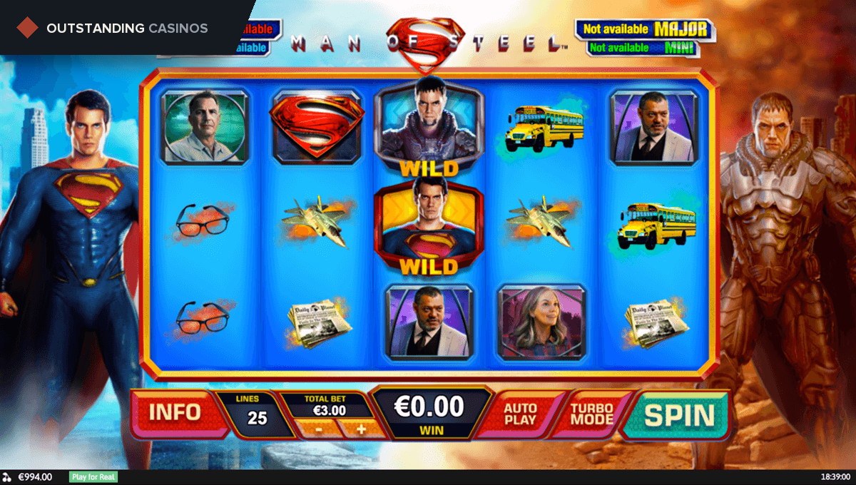 Play Man of Steel By PlayTech