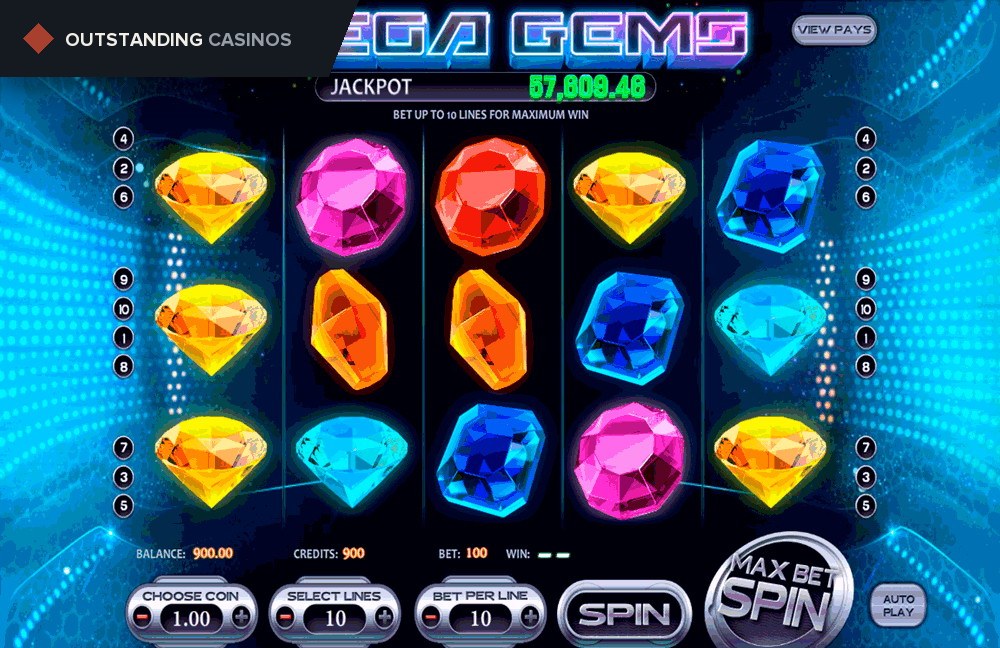 Play Mega Gems By BetSoft