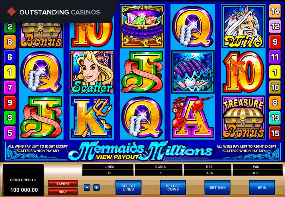 Play Mermaids Millions by Microgaming