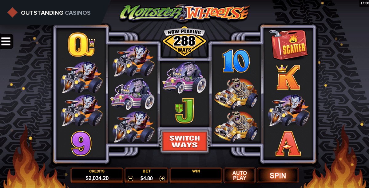 Play Monster Wheels by Microgaming