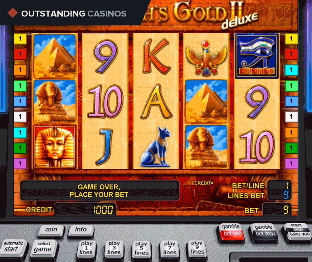 Play Pharaoh`s Gold II Deluxe By Novomatic Info