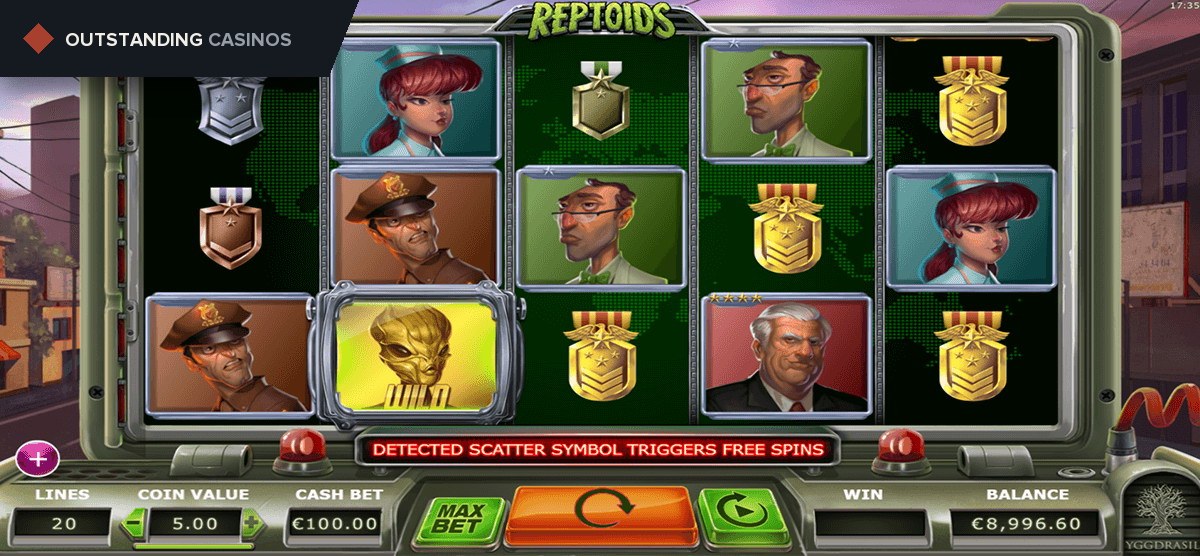 Play Reptoids By Yggdrasil