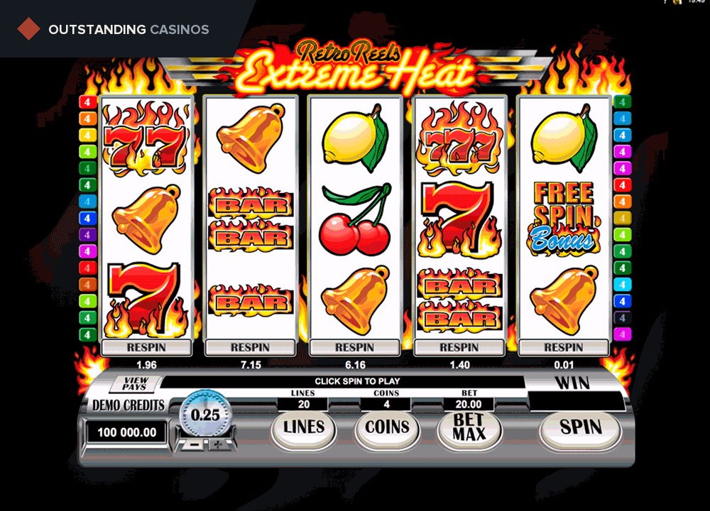 Play Retro Reels – Extreme Heat Slots by Microgaming For Free
