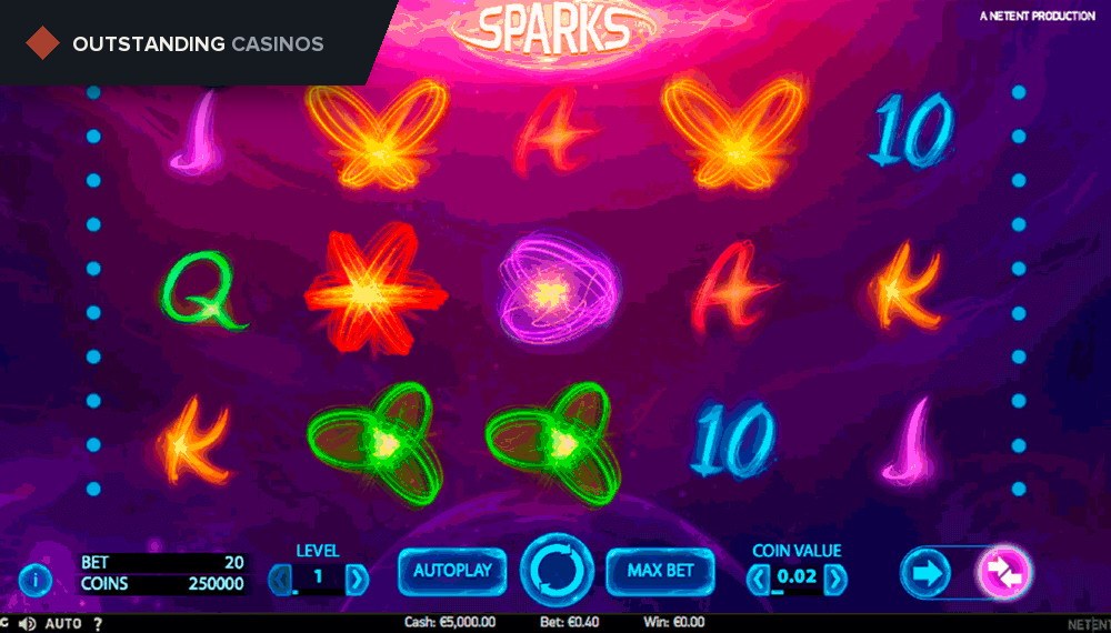 Play Sparks By NetEnt