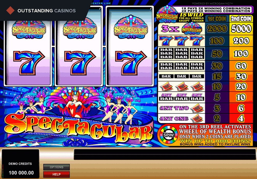 Play Spectacular by Microgaming