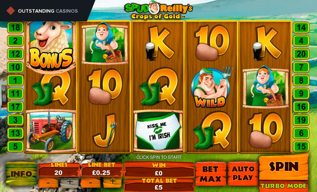 Play Spud O’Reilly’s Crops of Gold By PlayTech