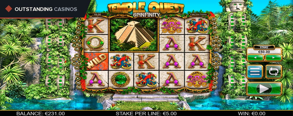 Play Temple Quest Spinfinity Slot by Big Time Gaming