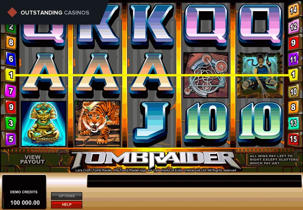 Play Tomb Raider by Microgaming