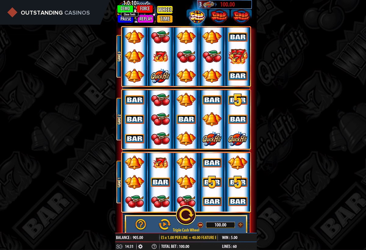 Play Triple Cash Wheel Slot Machine by Bally For Free