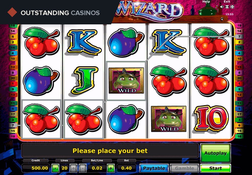 Play Win Wizard By Novomatic Info