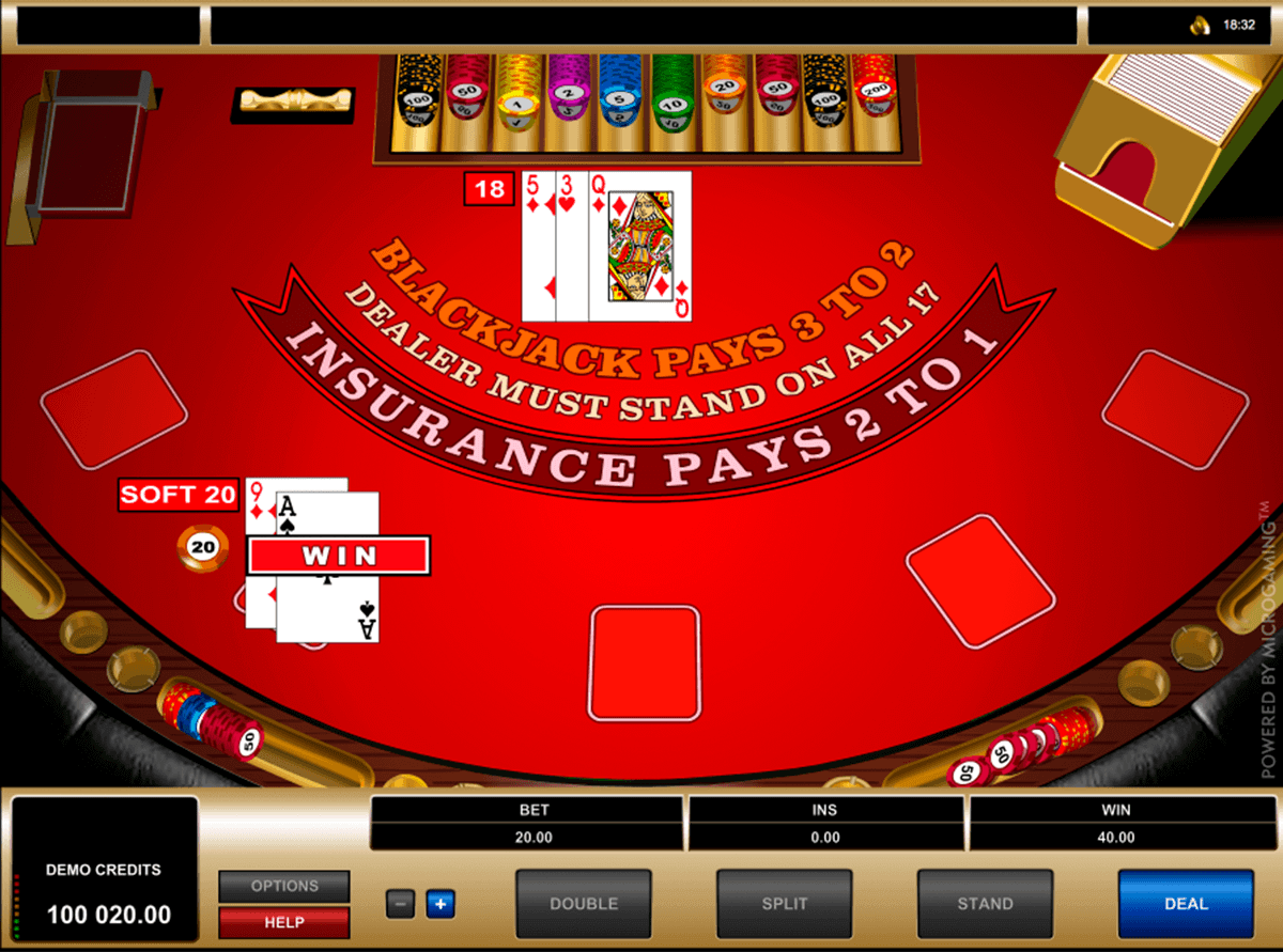Play European Blackjack By Microgaming