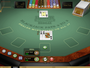 European Blackjack Redeal By Microgaming