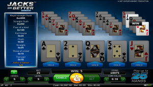 Jacks or Better Poker By NetEnt For Free