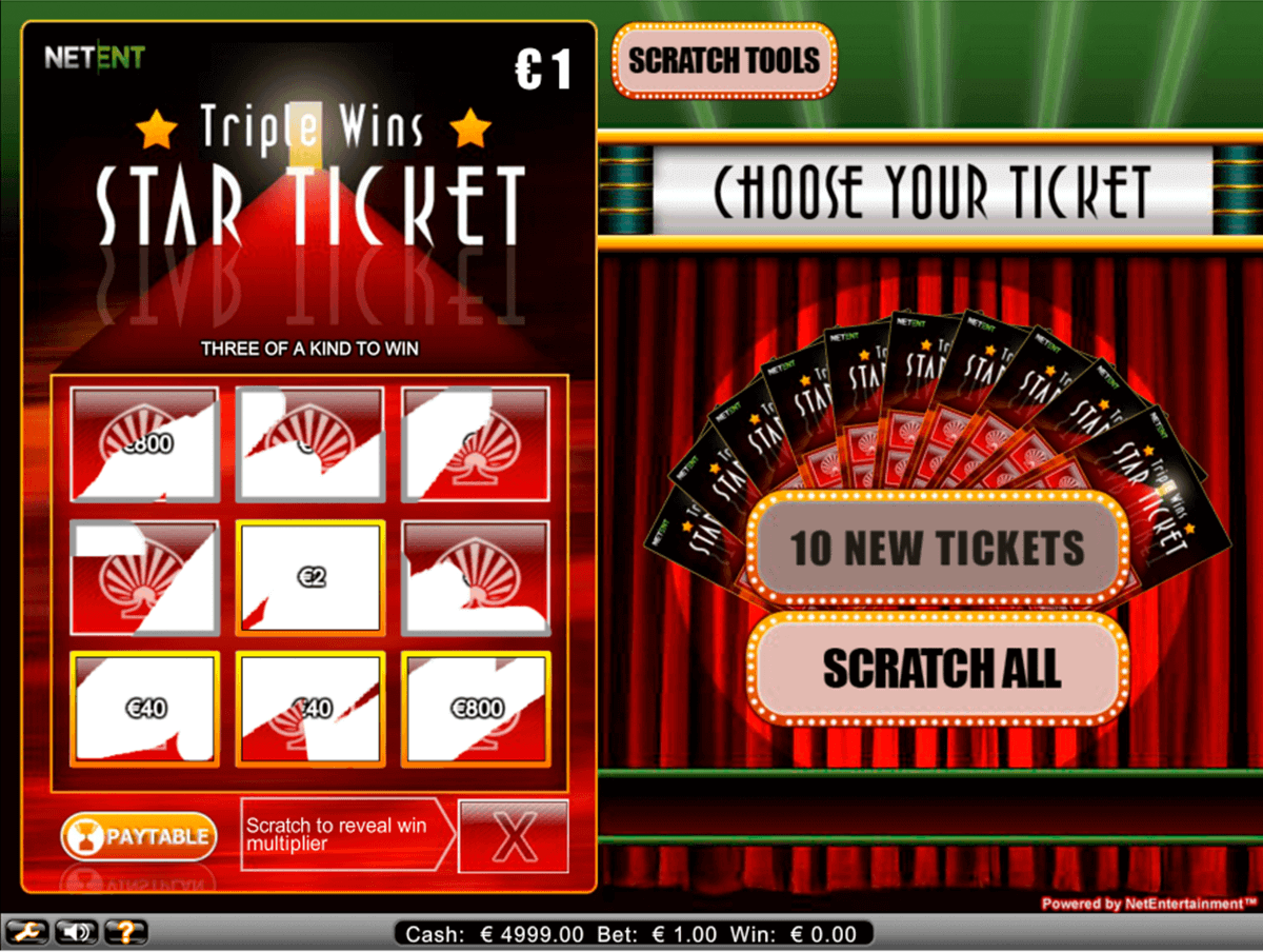 Play Triple Wins Star Ticket By NetEnt