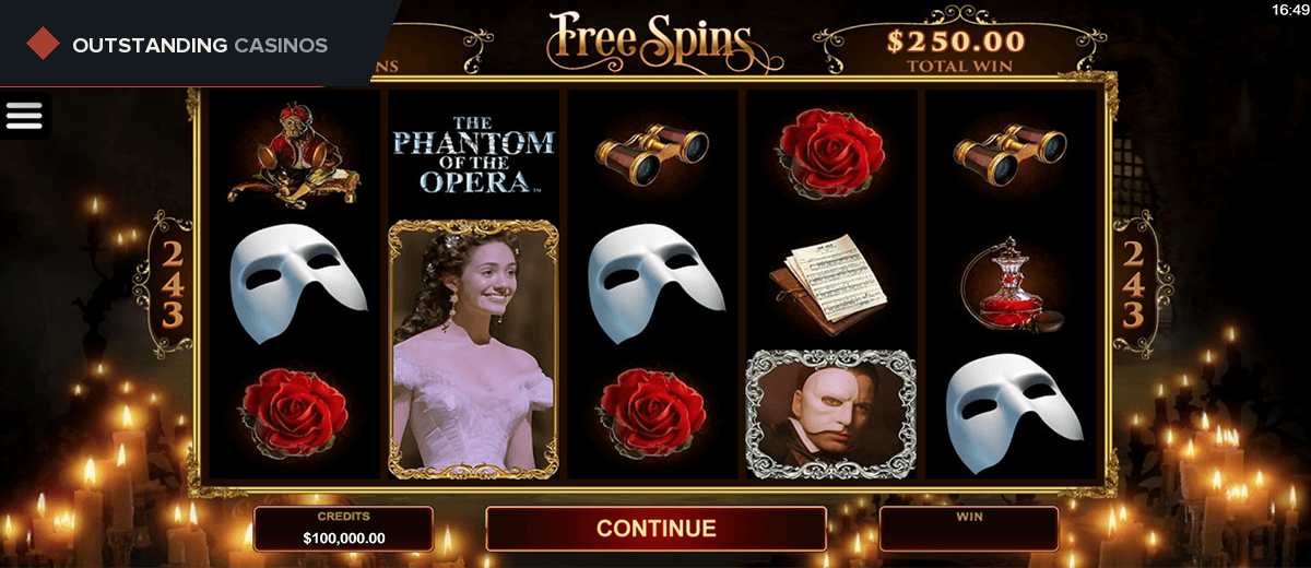 Play The Phantom of the Opera by Microgaming